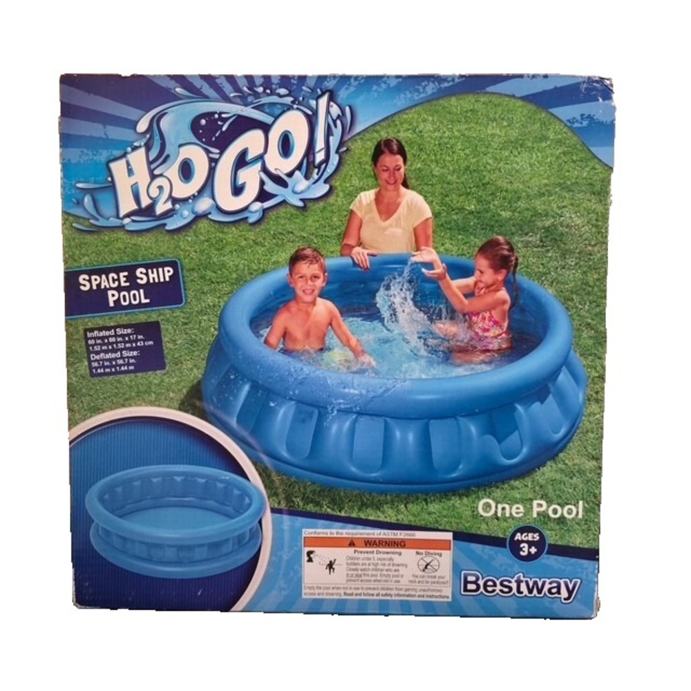 Pool Spaceship Bestway H2O GO Inflatable 135‎ Gal Summer 3 Air Chambers NIB